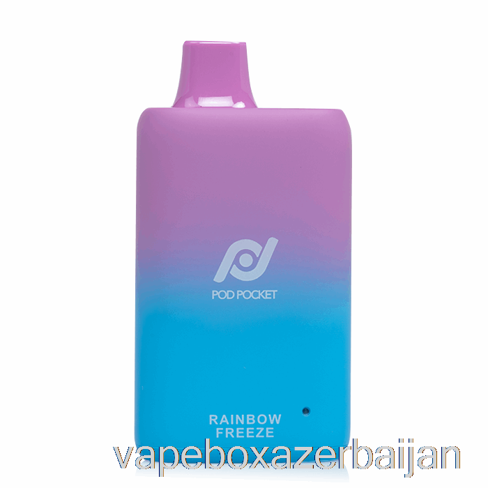 E-Juice Vape Pod Pocket 7500 0% Zero Nicotine Disposable Rainbow Freeze